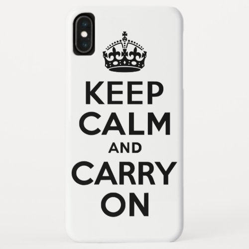 Black Keep Calm and Carry On Case_Mate Case