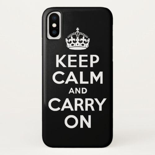 Black Keep Calm and Carry On Case_Mate Case