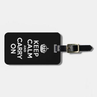 keep calm and carry on luggage tag