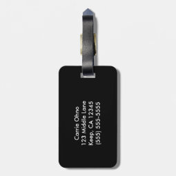 keep calm and carry on luggage tag