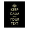 Black keep calm poster template | Customizable