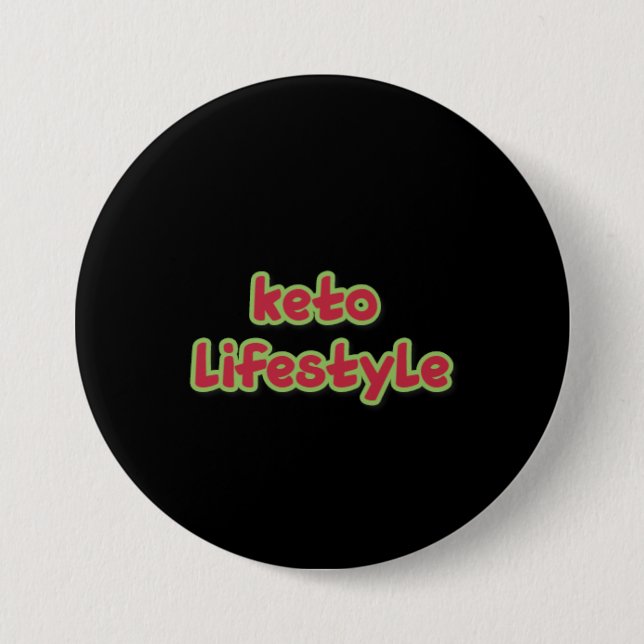 Black Keto Lifestyle Button (Front)