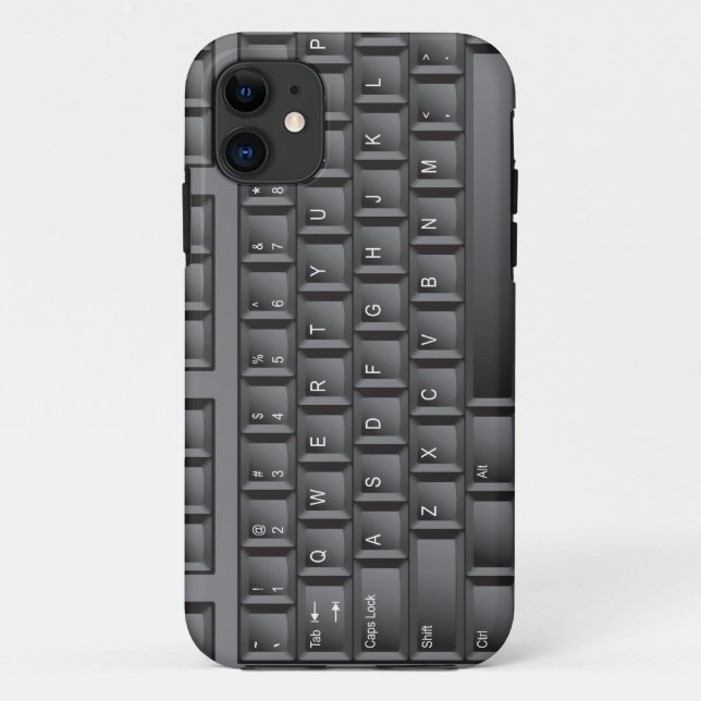 Black Keyboard Case-Mate iPhone Case (Back)