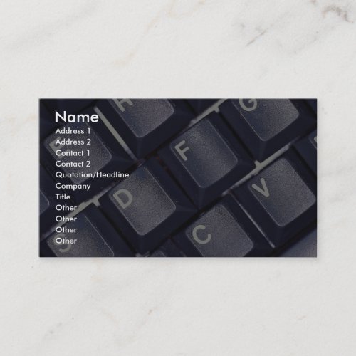 Black keyboard texture business card