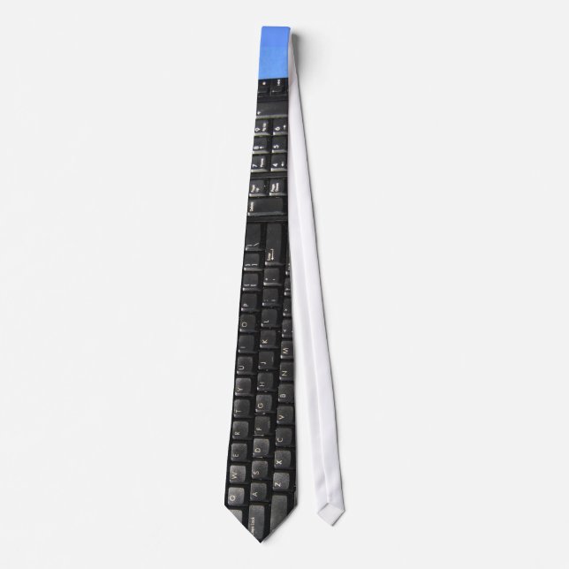Black Keyboard tie! Neck Tie (Front)