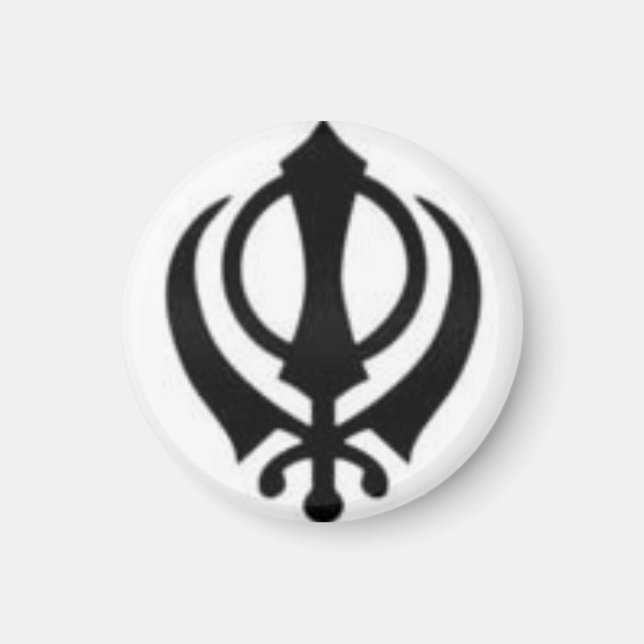 Black Khanda Magnet (Front)