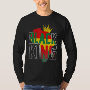 Black King Africa Map Black History Month Africa P T-Shirt