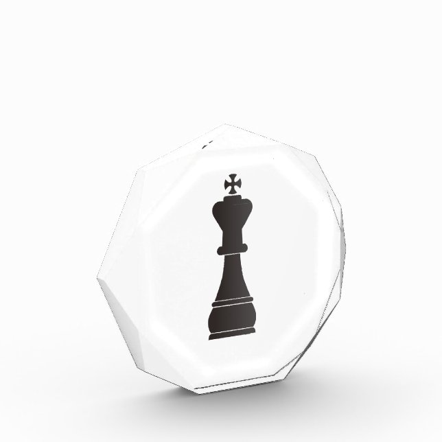 Black king chess piece award (Left)