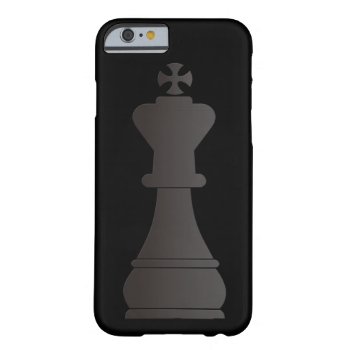 Black King Chess Piece Barely There Iphone 6 Case by peculiardesign at Zazzle
