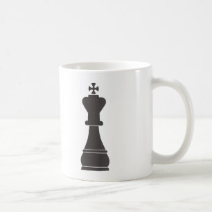 Black king chess piece coffee mug