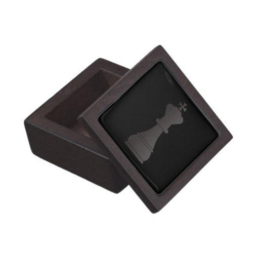 Black king chess piece jewelry box