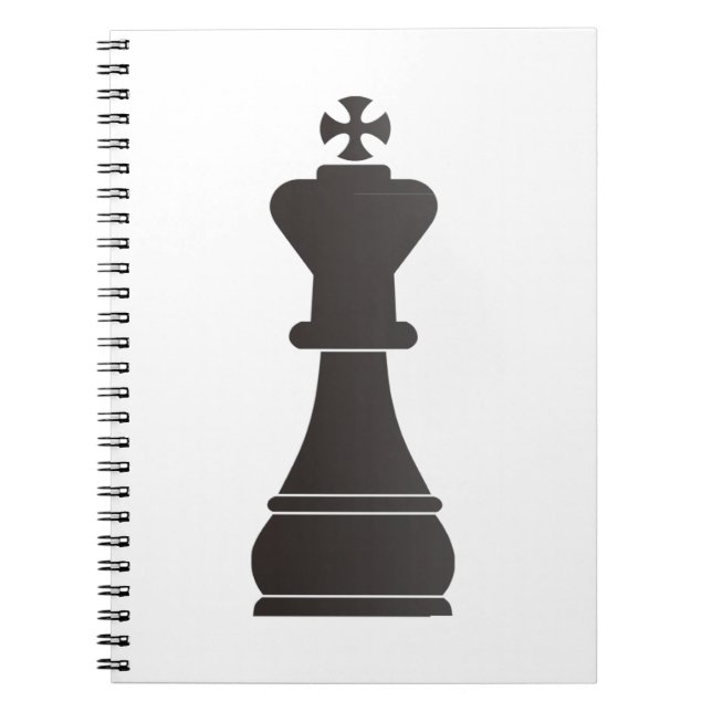 Black king chess piece notebook (Front)