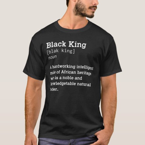 Black King Definition Dashiki African Heritage Gra T_Shirt