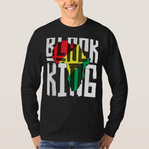 Black King For Boys Men Black History Month Africa T_Shirt