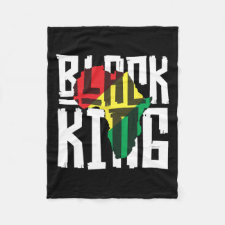 Black King For Boys Men History Month Africa Triba Fleece Blanket