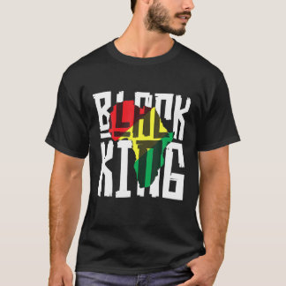 Black King For Boys Men History Month Africa Triba T-Shirt