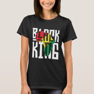 Black King For Boys Men History Month Africa Triba T-Shirt