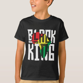 Black King For Boys Men History Month Africa Triba T-Shirt