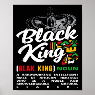 Black King Men Man Black History Month Poster