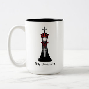 Black King / Personalized name Two-Tone Coffee Mug