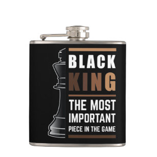 Black King The Most Important Piece In The Game 1 Flask