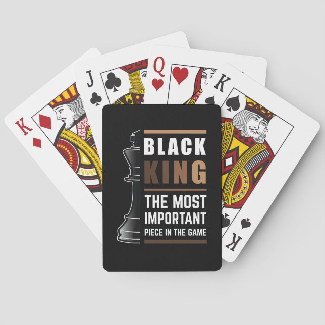 Black King The Most Important Piece In The Game 1 Poker Cards (Back)