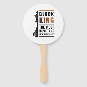 Black King The Most Important Piece In The Game 2 Hand Fan