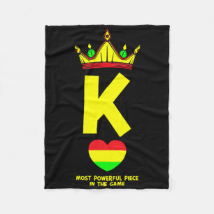 Black King The Most Powerful Piece In The Game Jun Fleece Blanket