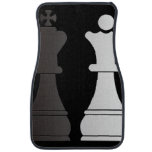Black King White Queen Chess Pieces Car Floor Mat at Zazzle