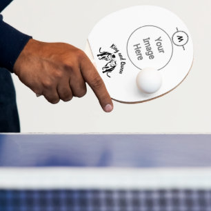 Black Kings and Queens Black Leo Lion and Lioness Ping Pong Paddle