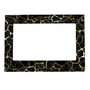 Black Kintsugi Gold Vein  Magnetic Frame