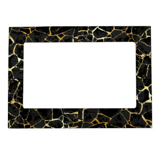 Black Kintsugi Gold Vein  Magnetic Frame