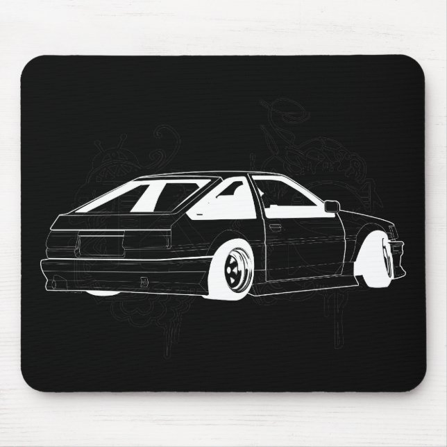 Black KIS Levin AE86 Mouse Pad (Front)