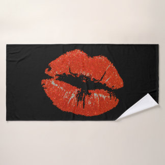 Black Kiss Bath Towel Set