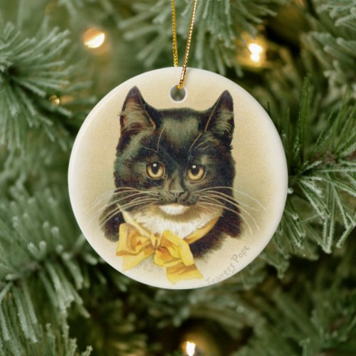 Black Kitten  Art by Dorothy Pope  Ornament 