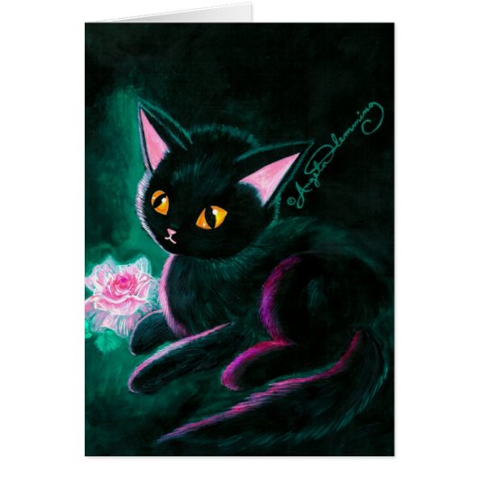 Black Kitten Art Cards (Front)