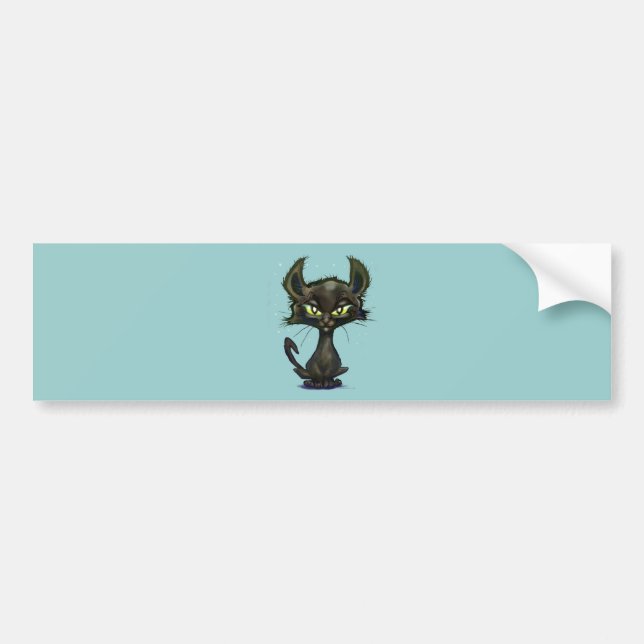 Black Kitten Bumper Sticker (Front)