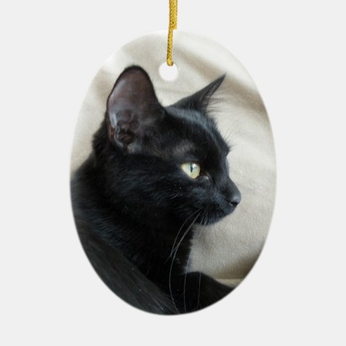 Black kitten ornament