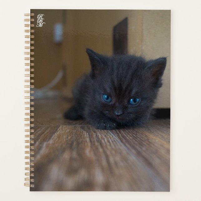 Black Kitten Planner (Front)