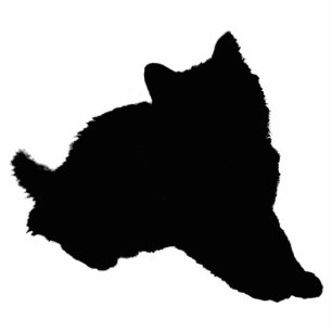 Black Kitten Silhouette Cutout