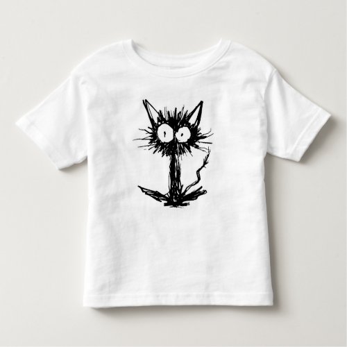 Black kitten Simple Toddler T_shirt