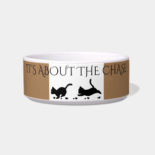 Black kittens feeding bowl customized!