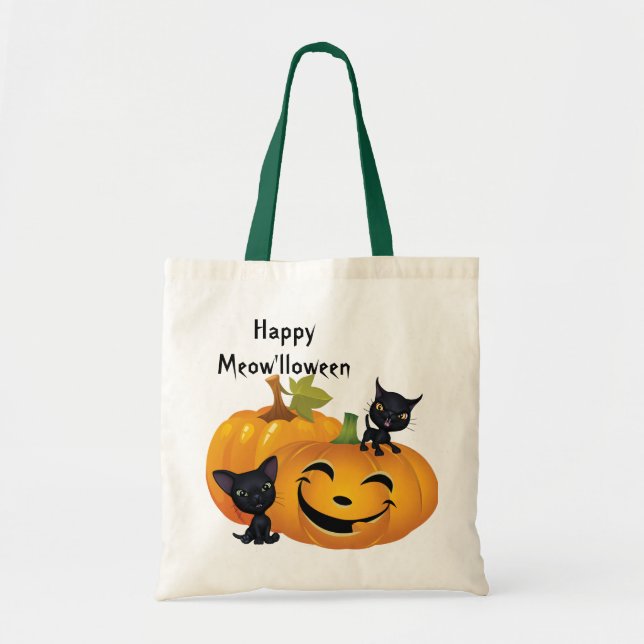 Black Kittens Pumpkin Halloween  Bag (Front)