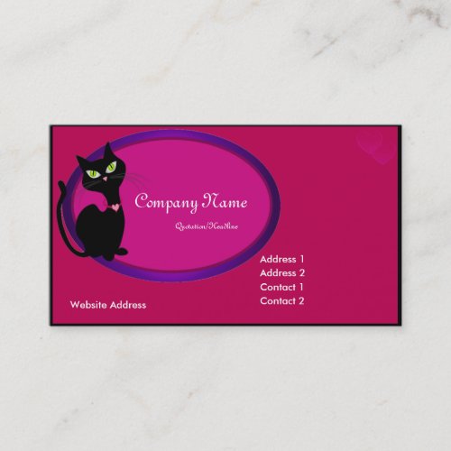 Black Kitty Cat Business Card