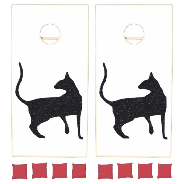 Black Kitty Cat Cornhole Set (Set)