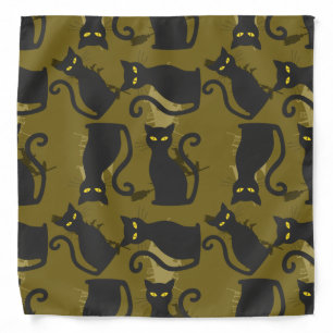 Black Kitty Cat Metallizer Factory Deco Bandana