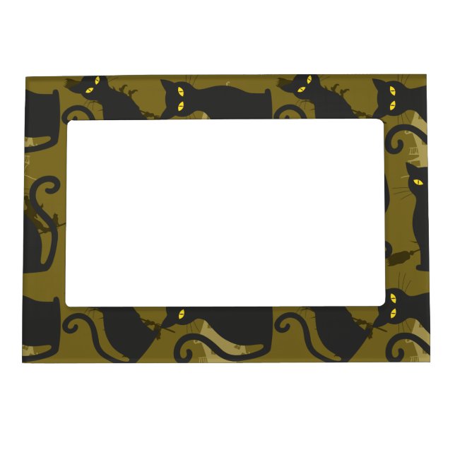 Black Kitty Cat Metallizer Factory Deco  Magnetic Frame (Front)