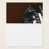 Black kitty cat play the organ (Front & Back)