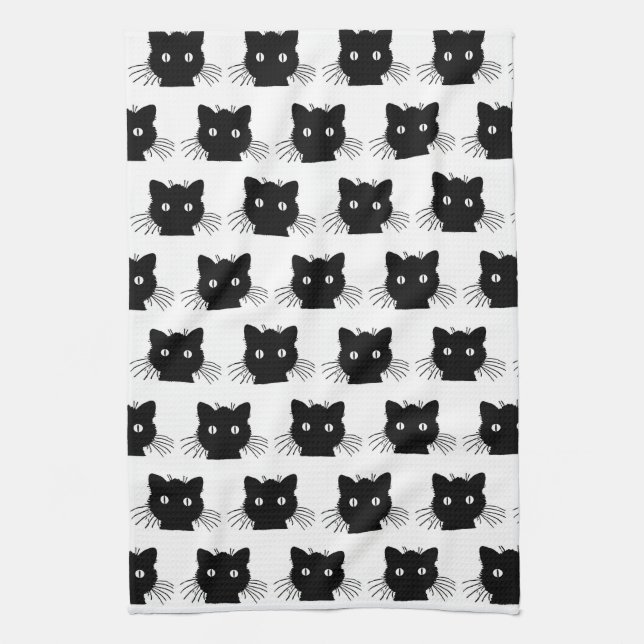 Black Kitty Kitchen Towel (Vertical)