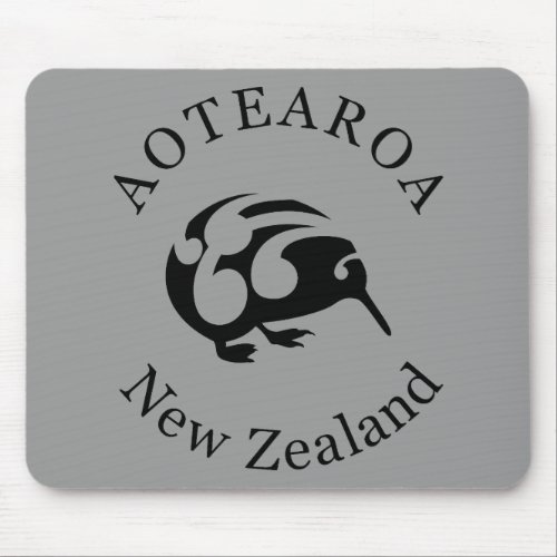 Black KIWI with Koru Mouse Pad